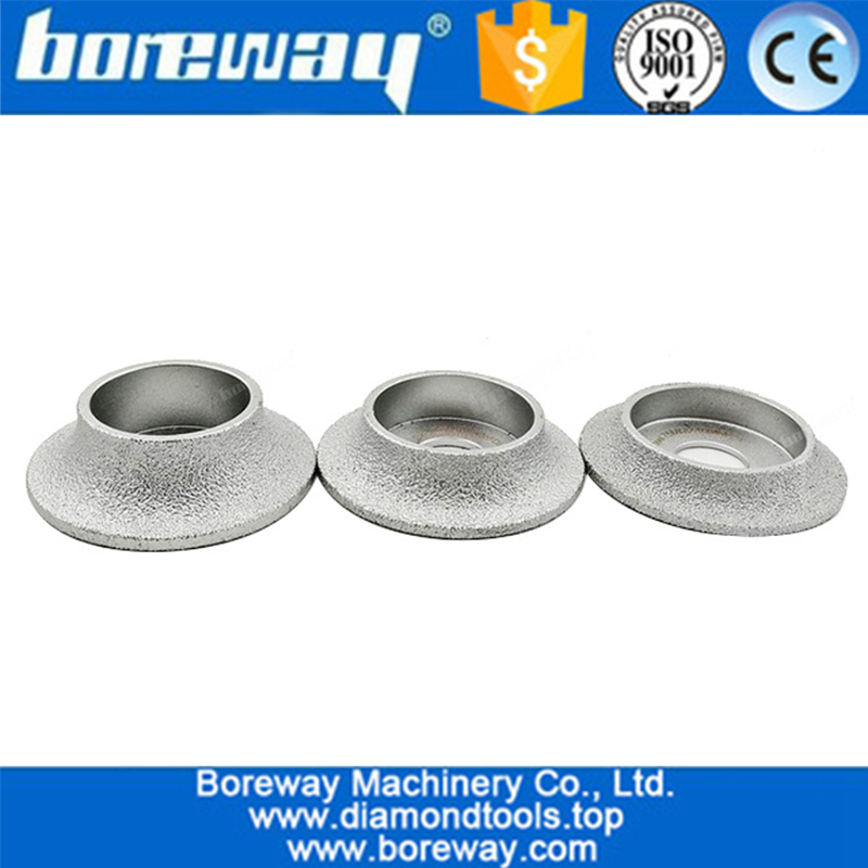 Dia75mm (10/15/20MM) Vacuum Brazed Diamond Grinding Wheel Profile Wheel for Demi-bullnose edge profile