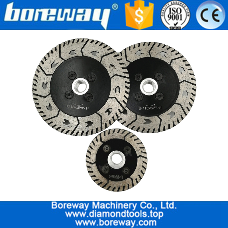 Dia. 75MM 115MM 125MM Diamond Dual Saw Blade mayorista Diamond Cutting Grinding Disc para Granite Marble Concrete fabricante