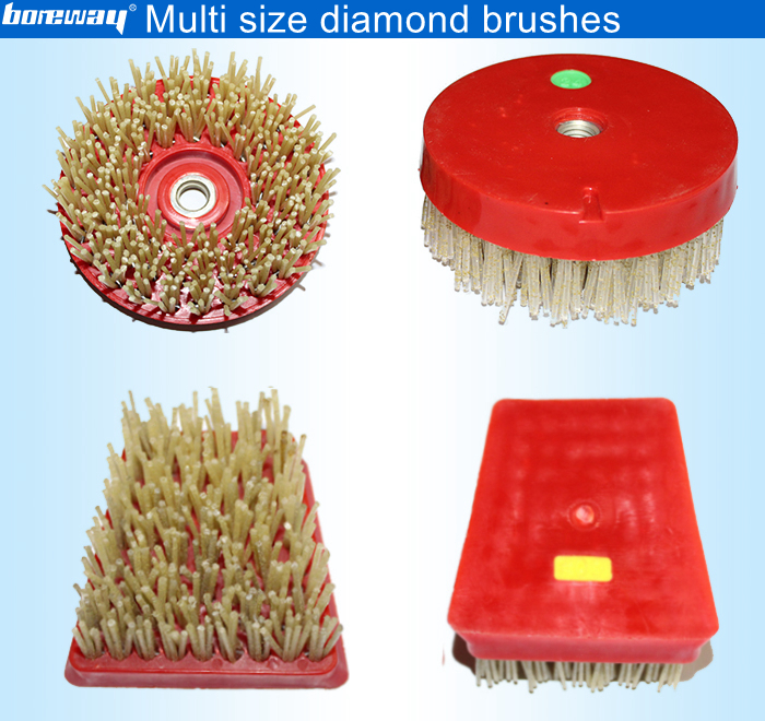 Diamond antique abrasive brushes for matt surface