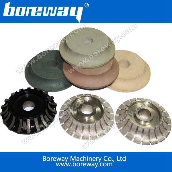 Diamond electroplated wheel and resin polishing wheel