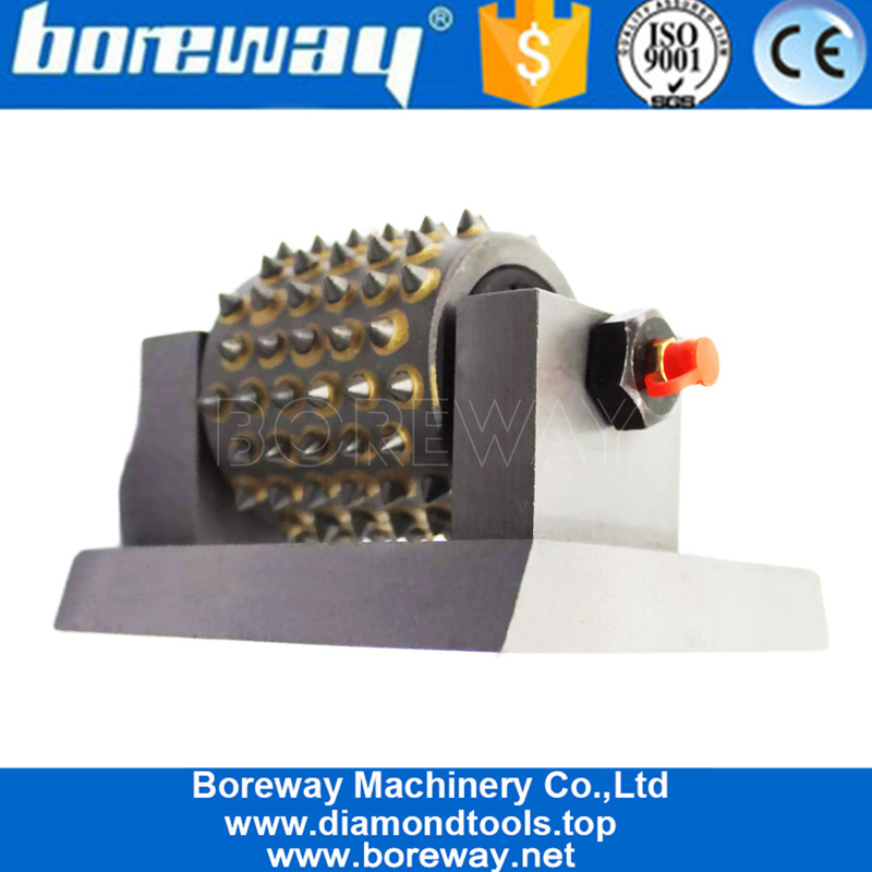 Horseshoe Type Bush Hammer Head Frankfurt Grinding Roller For Concrete Floor