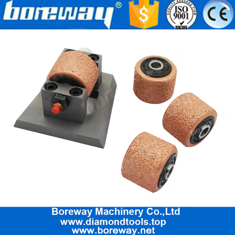 Horseshoe Type Vacuum Brazing Bush Hammer Roller With Base