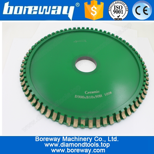 중국 뜨거운 인기 상품 세라믹 프로 파일 절단 다이아몬드 바퀴 D300 * B10 * 50 H 100 # 제조업체