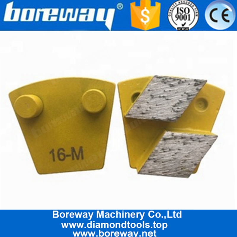 Rhombus Arrow Segments Double Pins Concrete Grinding Block For Concrete Terrazzo Floor