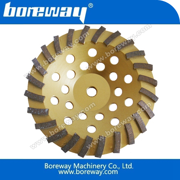 Segmented turbo diamond cup grinding wheels