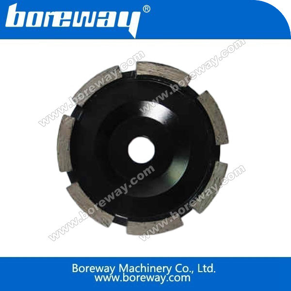 Single row segmented diamond cup wheels