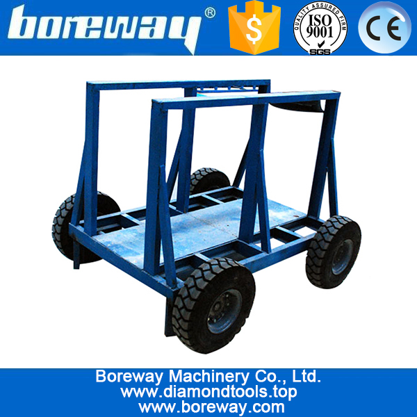 Stone slab hand moving carts trolleys for stone factory