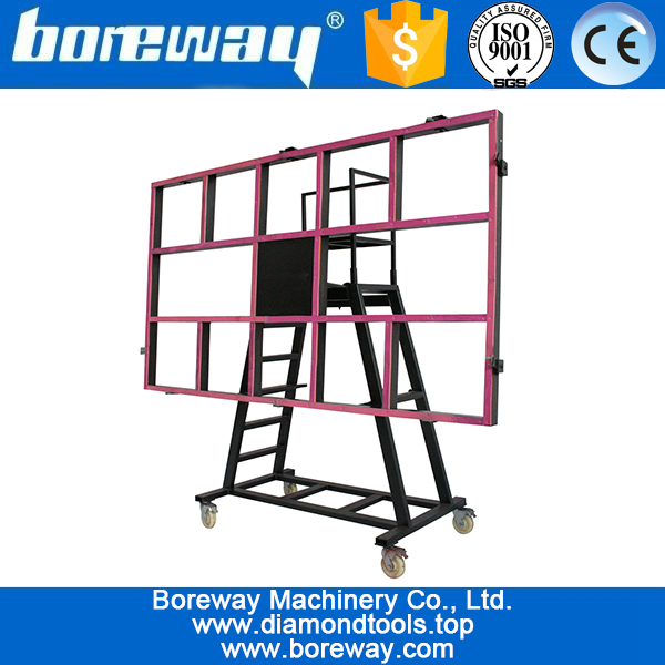 Stone slab transfer cart for stone factory