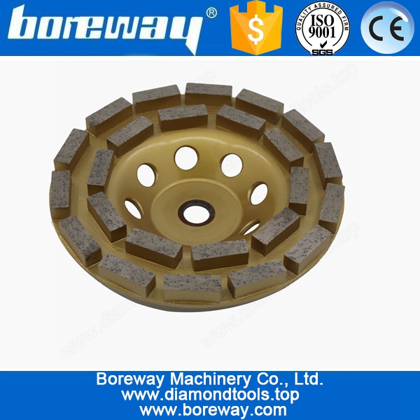 Supply 180mm Double Segments Dimaond Cup Grinding Wheel For Hard Concrete