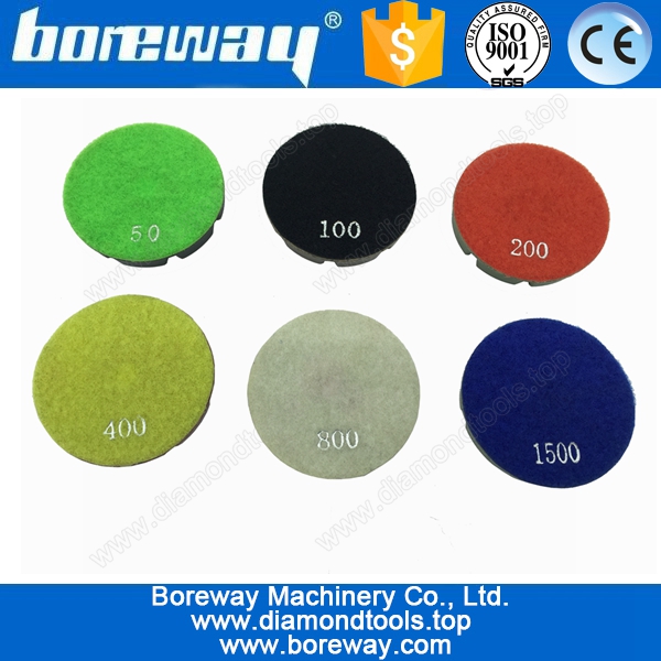Fournir 3" coloré diamant ponçage Pad pour béton