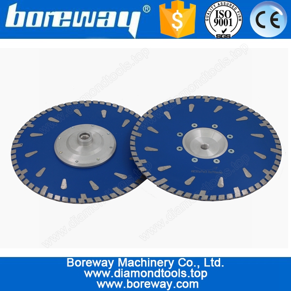 ターボ ウェーブ雨滴セグメント ディスク切断ブレード花崗岩フランジ D230 を供給 * 7 * 3 * 70 mm