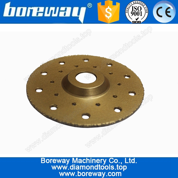 Supply Vacuum Brazed Flat-Shape Cup Grinding Wheel for grinding stone,metal bond flat shape diamond cup wheel