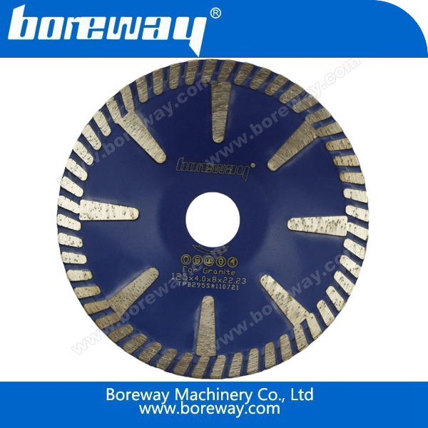 T-shaped concave turbo wave diamond saw blade