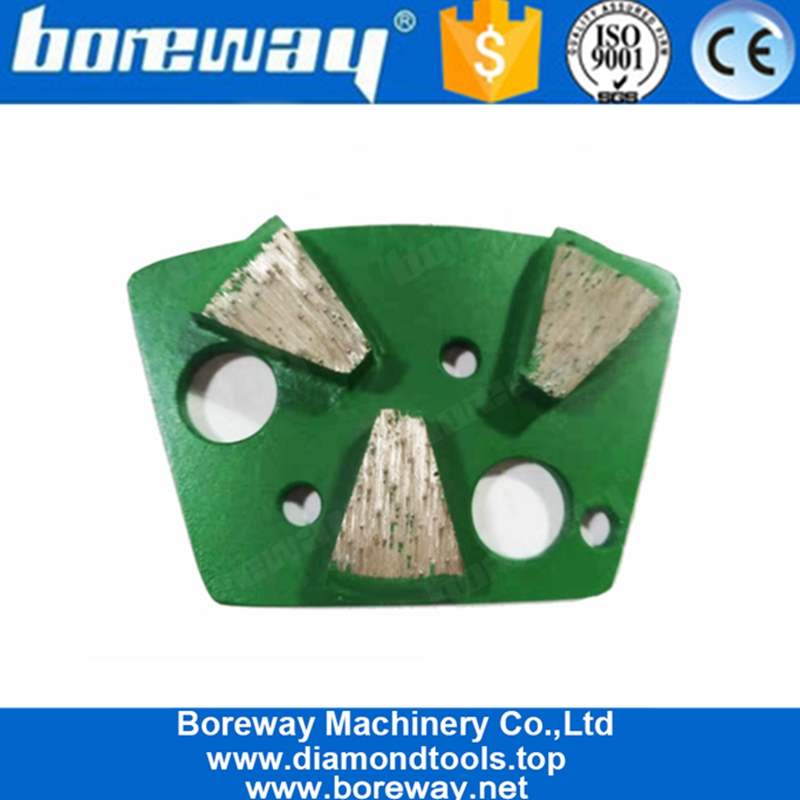 Three Fan Shape Segments Diamond Floor Grinding Block For Large Areas Of Thin Coating Removal
