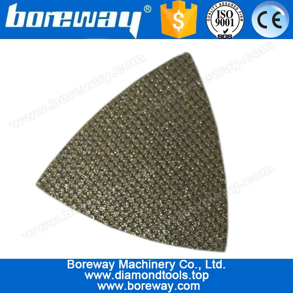 Tough Grit Diamond Particles Electroplating Triangular Burnishing Disc