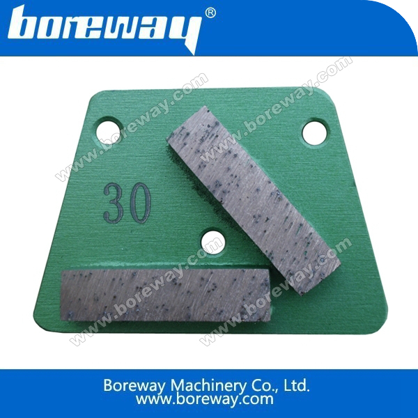 Trapezoid diamond grinding plates and blocks