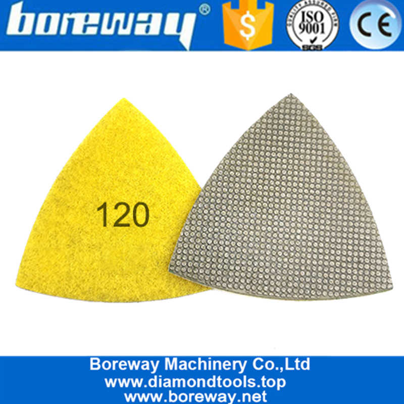Discos de moagem de almofada de polimento de diamante galvanizado de triângulo Placa de concreto para fornecedores