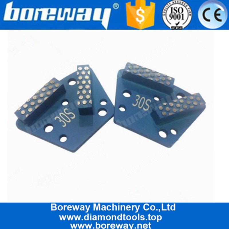 Two Bar Segments Trapezoid Diamond Grinding Shoes For Concrete Coating And Epoxy Removing