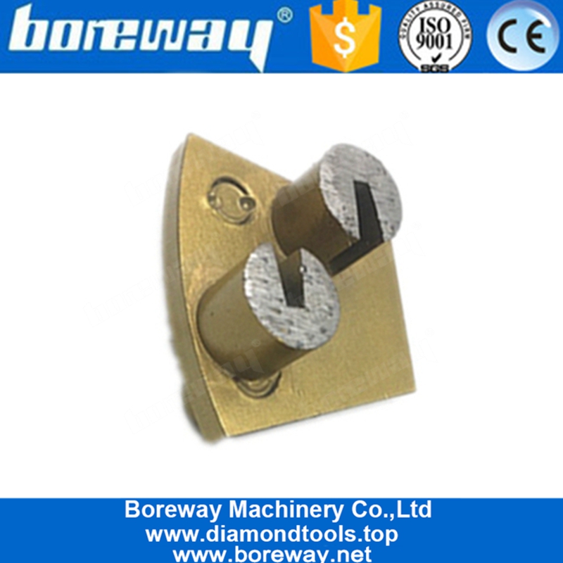 Two Drill Bits Segments Two Pins Blank Grinding Pads For Hard Concrete Coating Epoxy Removal