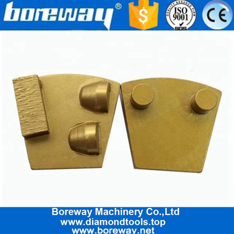 Two Half PCD and Sharp Segment Two Pins Diamond PCD Grinding Shoes For Epoxy Coating Removal