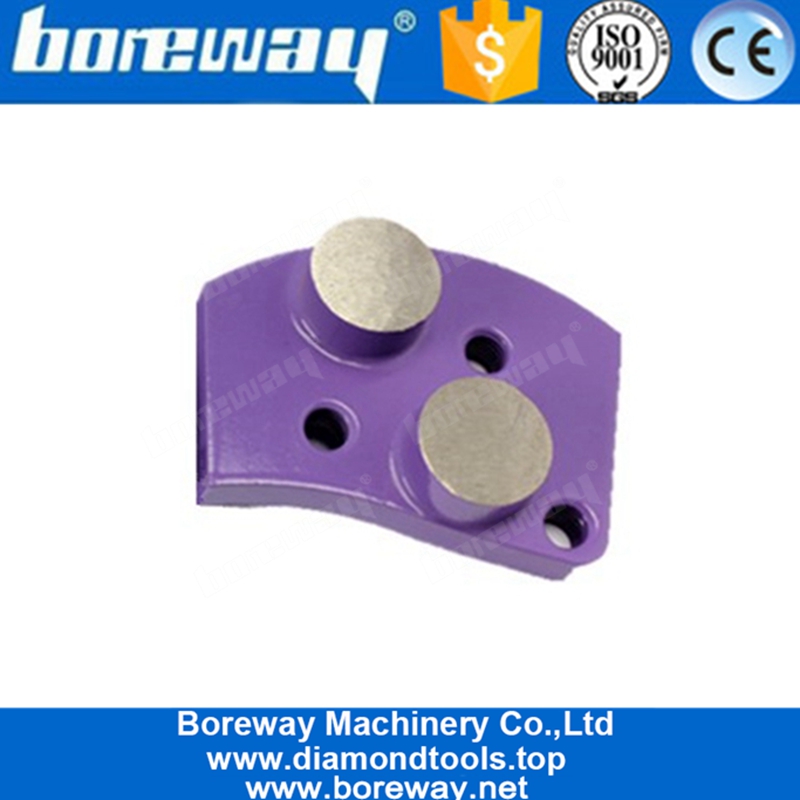 ねじ穴付きの2つの円形セグメント台形ダイヤモンドコンクリート研削靴