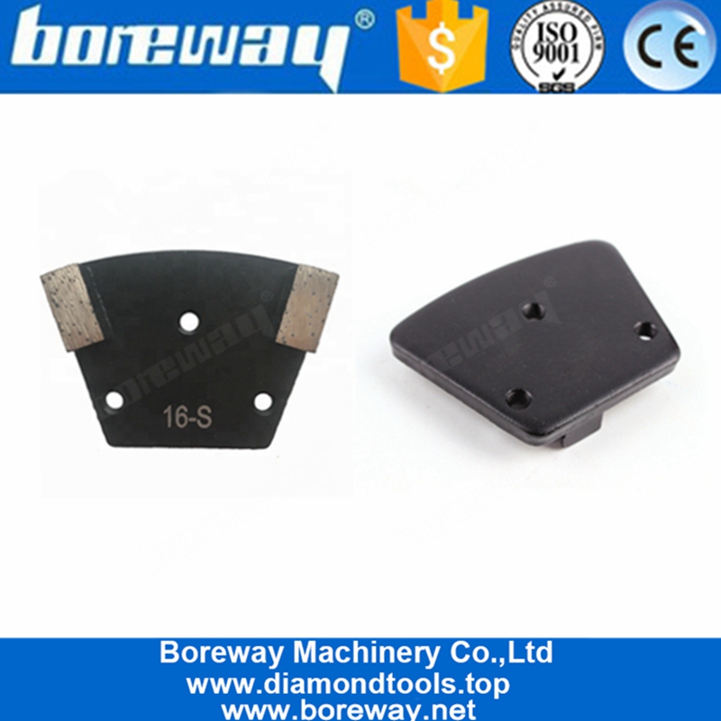 Two Segments New Type Universal Trapezoid Diamond Grinding Pads For Concrete and Terrazzo Floor