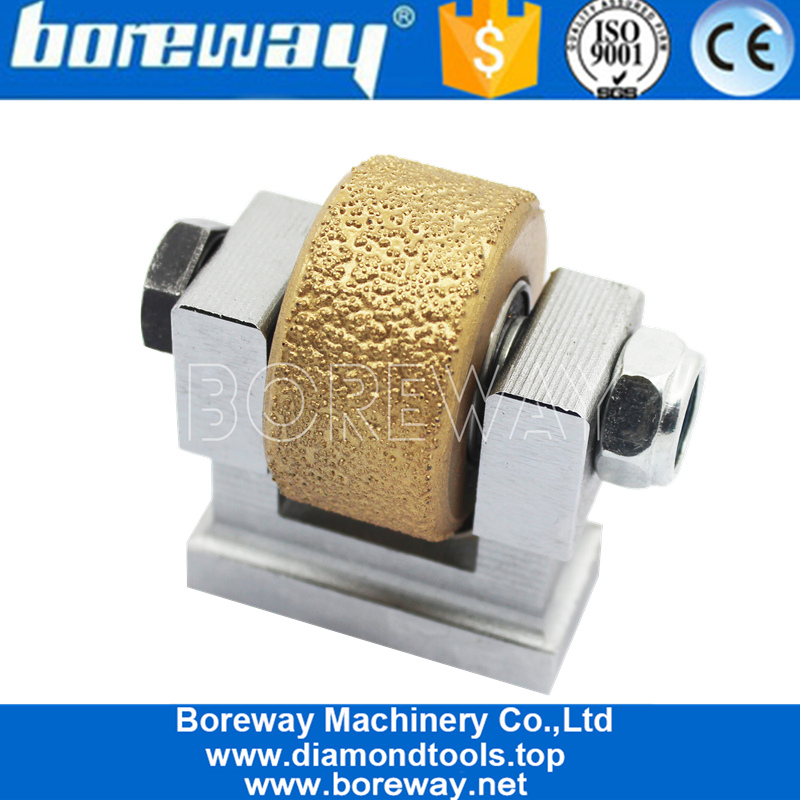 Vacuum Brazed Bush Hammer Roller With U Support For Stone