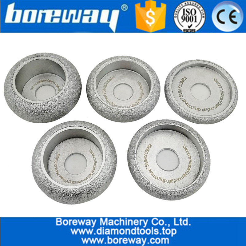 Vacuum Brazed Diamond CONVEX Wheel Grinding cup wheel Diamond hand profile wheel Grinding Shaping Or Beveling