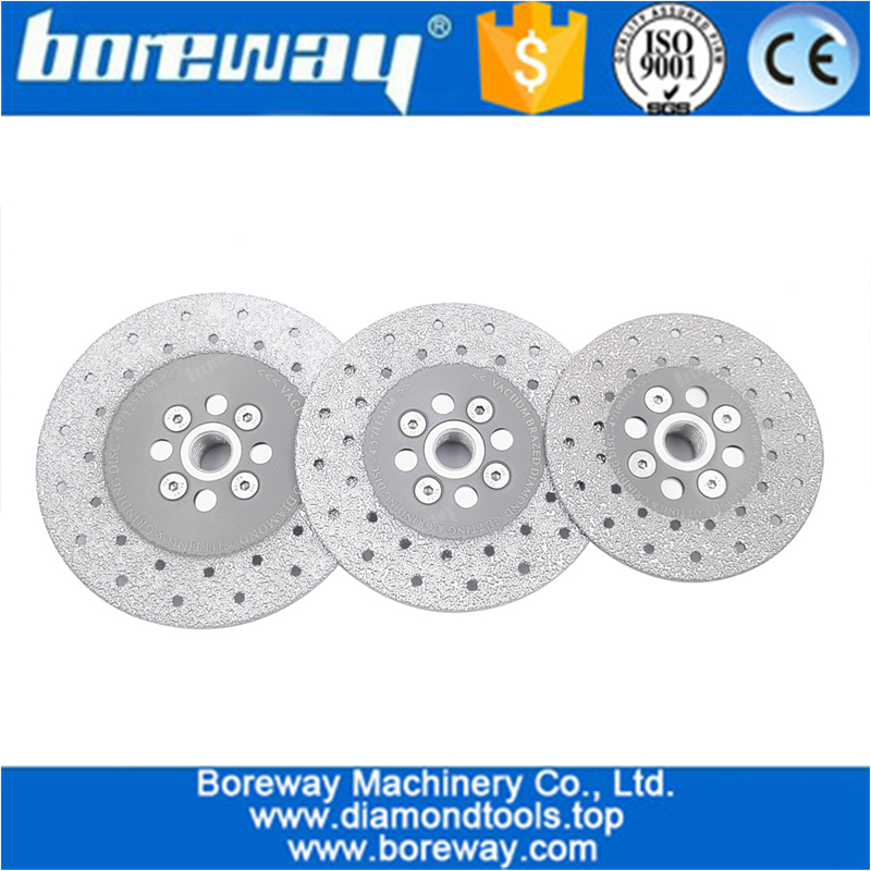 Vacuum Brazed Diamond Cutting Grinding Disc with 5/8-11 flange Double Sided Grinding concrete stone grinding wheel china supplier