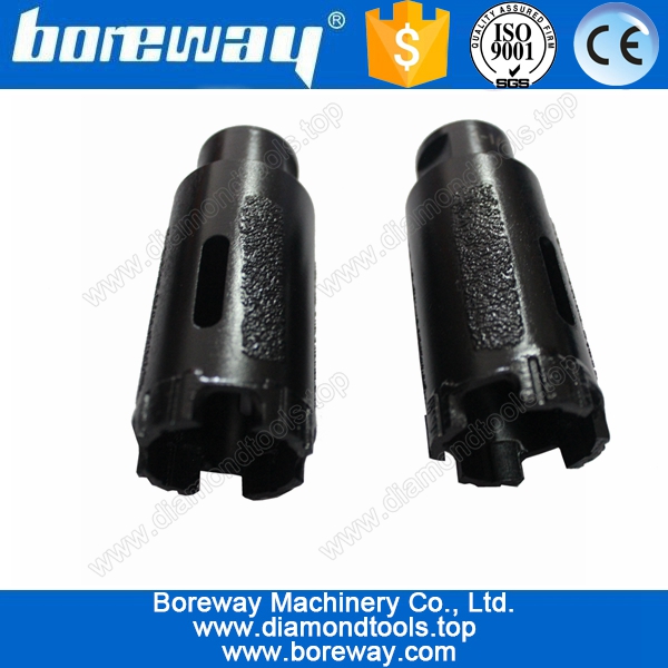 Vacuum brazed core drill bit